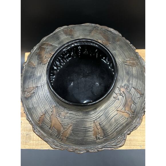 Studio Art Woodland Vase Pottery Bark Base Ceramics By Me Cabin Elk Life